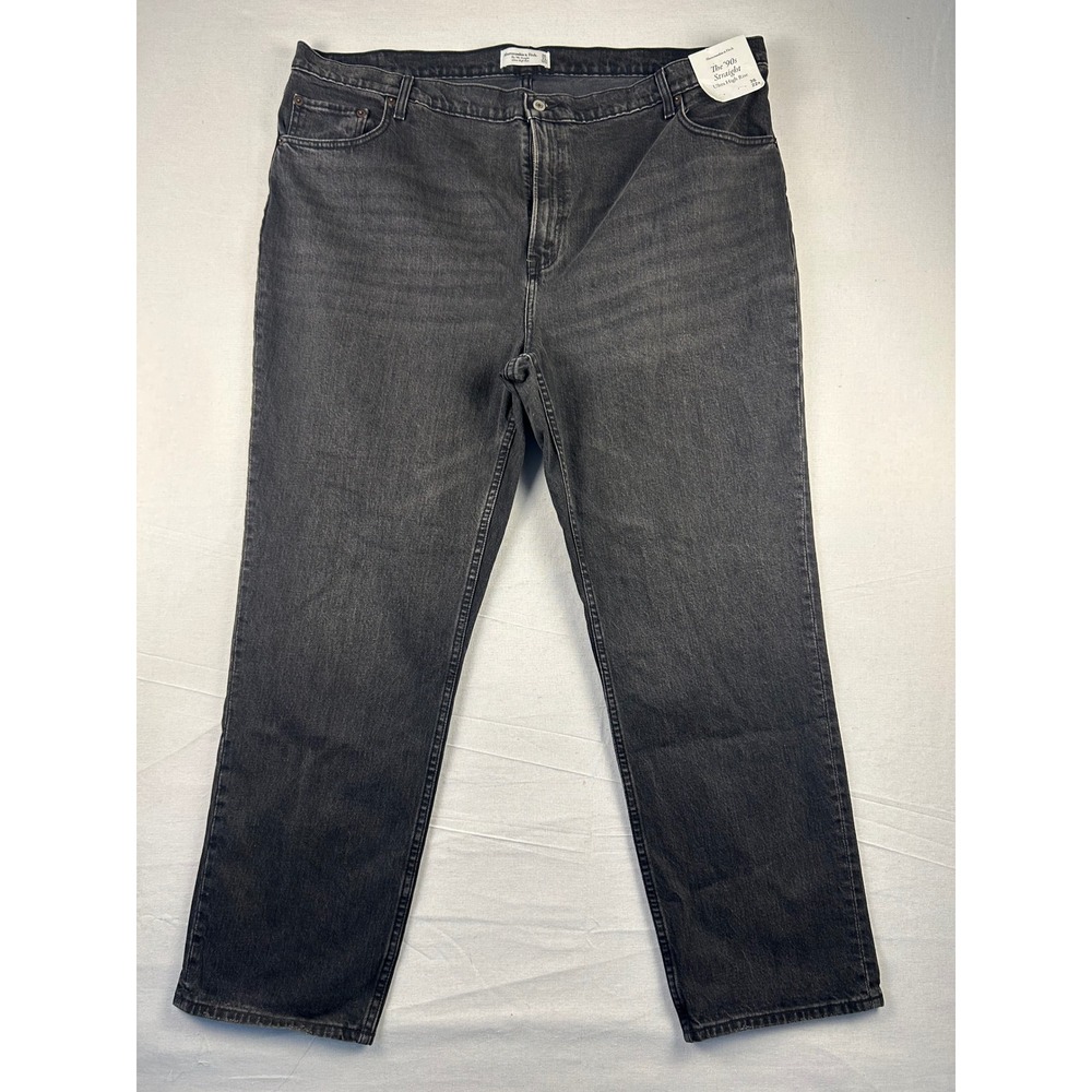 Abercrombie & Fitch The 90s Straight Ultra High Rise Jeans Black 36 22R - Picture 1 of 10
